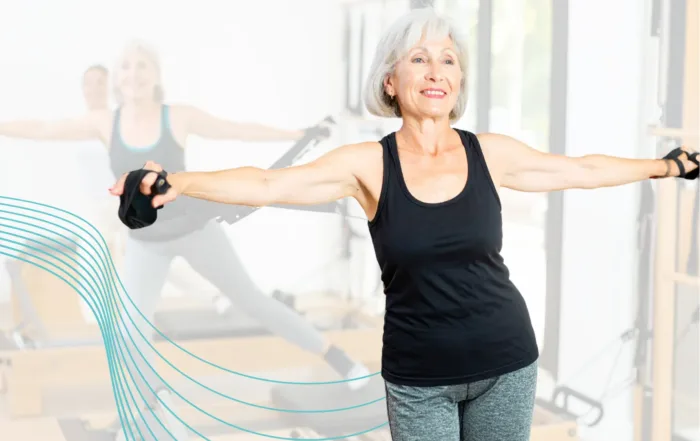 Older woman exercising to support a healthy weight and active lifestyle in Cape Coral